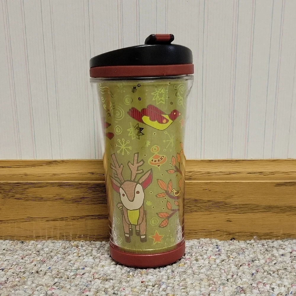 Starbucks 8 Oz Festive Reindeer Travel Mug